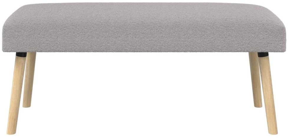 suoliukas Paprastas Šviesiai pilka 110 x 40 x 46 cm Bouclé