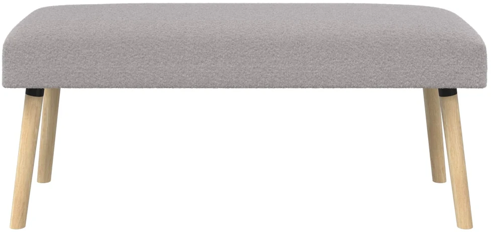 suoliukas Paprastas Šviesiai pilka 110 x 40 x 46 cm Bouclé