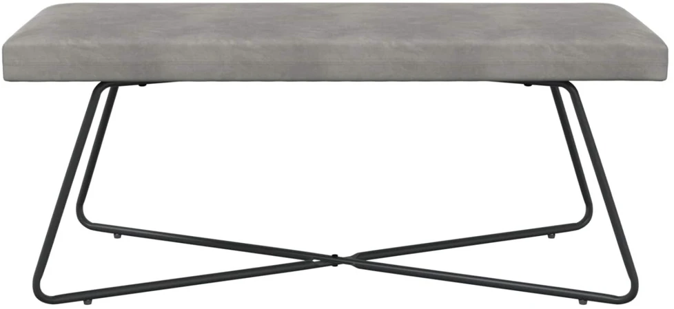 suoliukas Šviesiai pilka 110 x 40 x 45 cm Aksomas