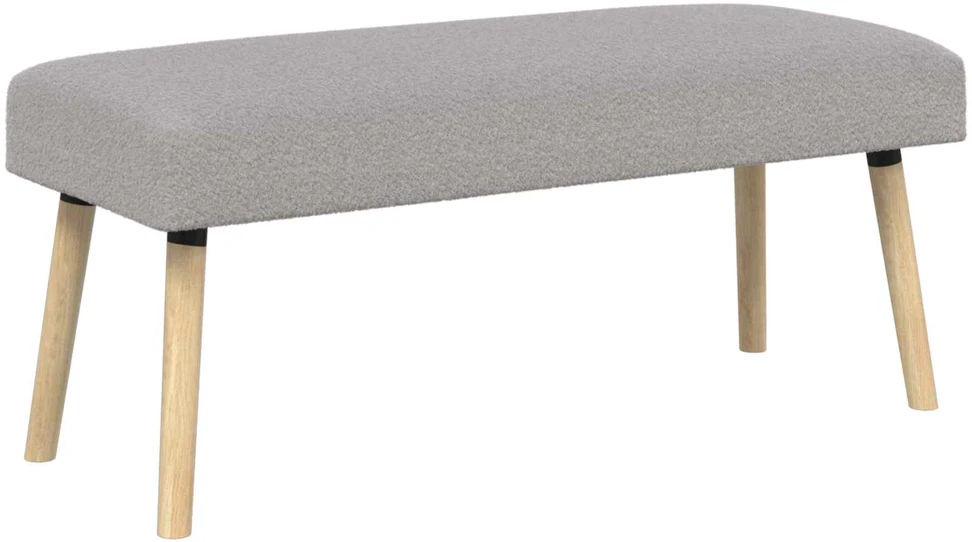 suoliukas Paprastas Šviesiai pilka 110 x 40 x 46 cm Bouclé