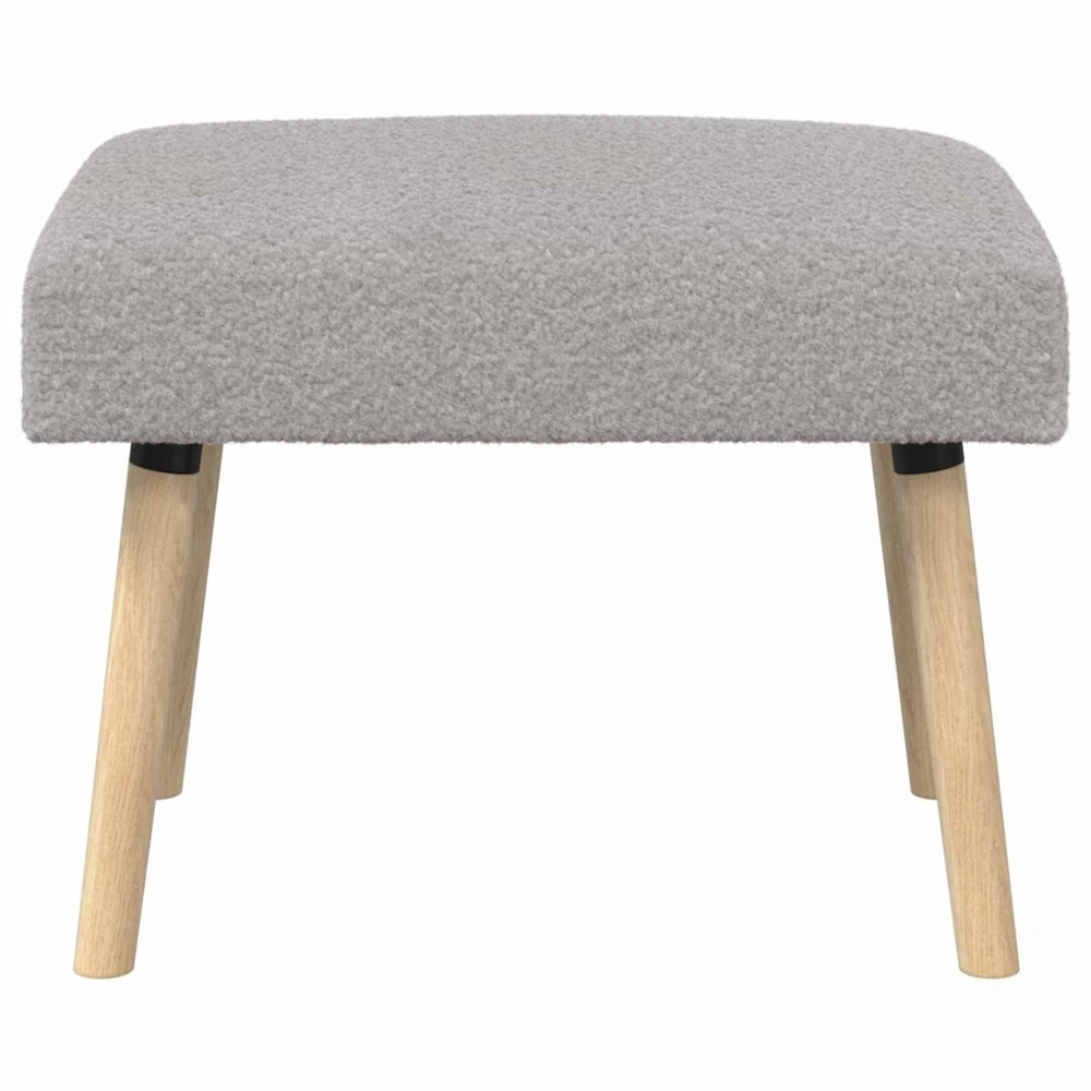 suoliukas Paprastas Šviesiai pilka 60 x 40 x 45 cm Bouclé