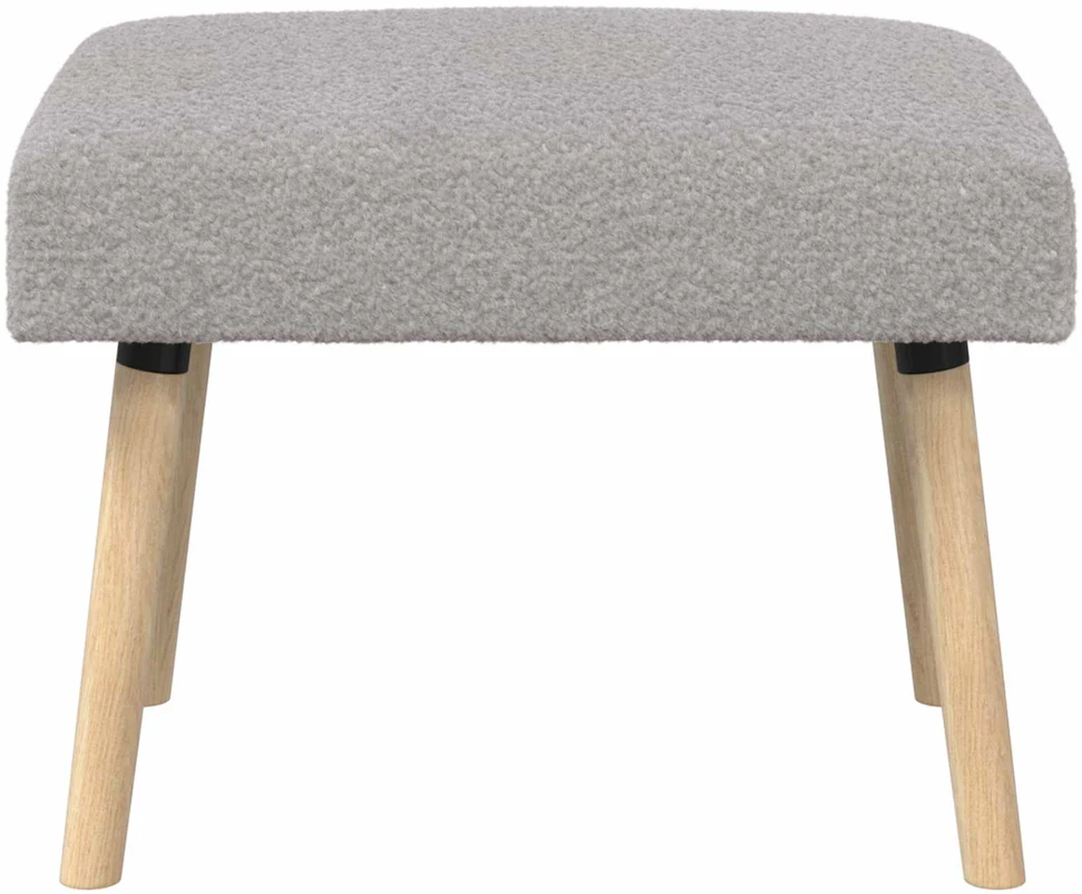suoliukas Paprastas Šviesiai pilka 60 x 40 x 45 cm Bouclé