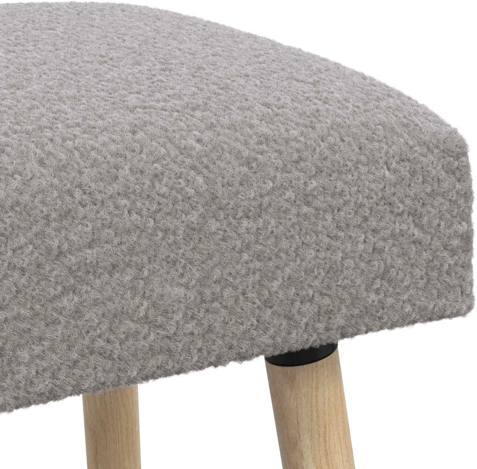 suoliukas Paprastas Šviesiai pilka 60 x 40 x 45 cm Bouclé