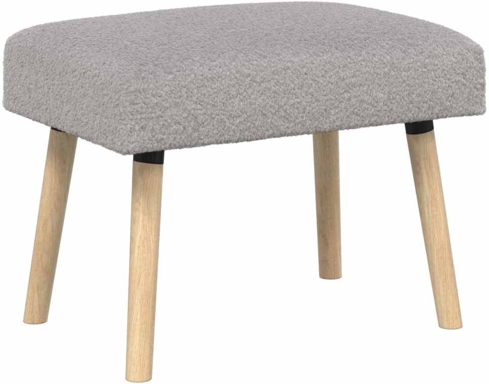 suoliukas Paprastas Šviesiai pilka 60 x 40 x 45 cm Bouclé