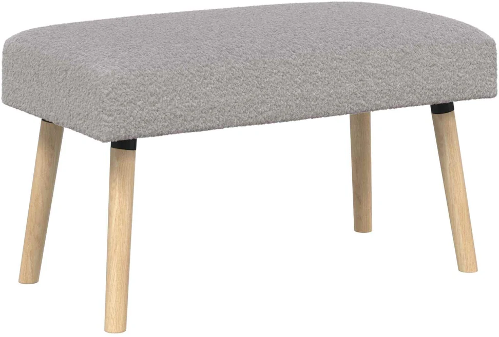suoliukas Paprastas Šviesiai pilka 80 x 40 x 46 cm Bouclé
