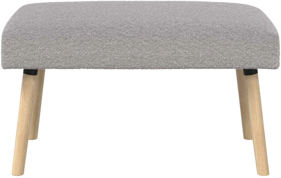 suoliukas Paprastas Šviesiai pilka 80 x 40 x 46 cm Bouclé