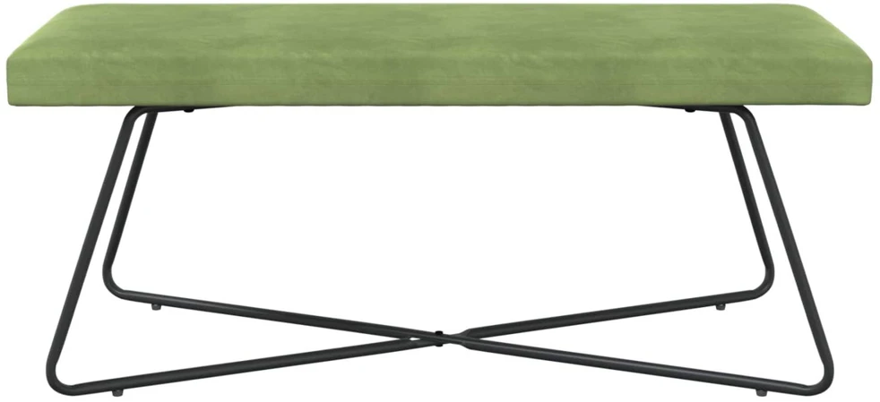suoliukas Šviesiai žalia 110 x 40 x 45 cm Aksomas