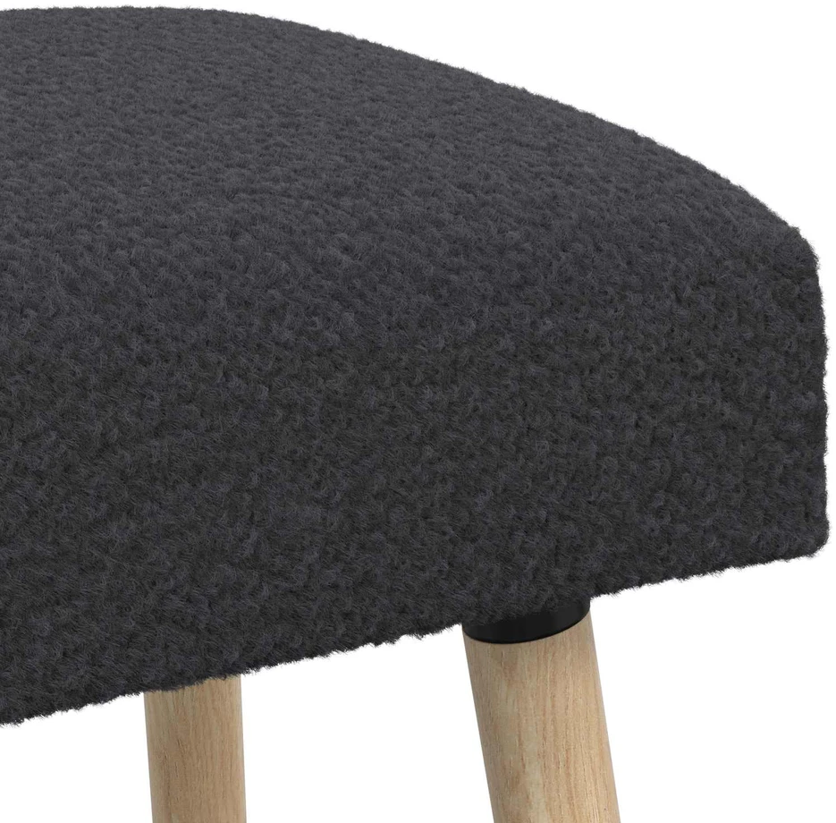 suoliukas Paprastas Tamsiai pilka 110 x 40 x 46 cm Bouclé