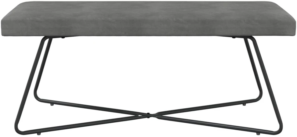 suoliukas Tamsiai pilka 110 x 40 x 45 cm Aksomas