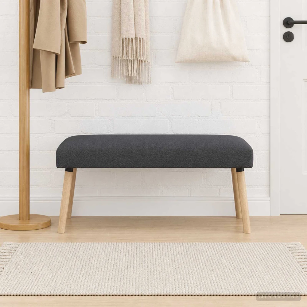 suoliukas Paprastas Tamsiai pilka 110 x 40 x 46 cm Bouclé