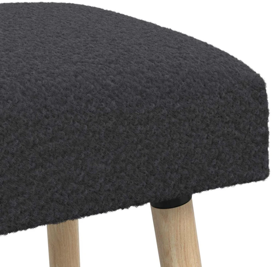 suoliukas Paprastas Tamsiai pilka 110 x 40 x 46 cm Bouclé