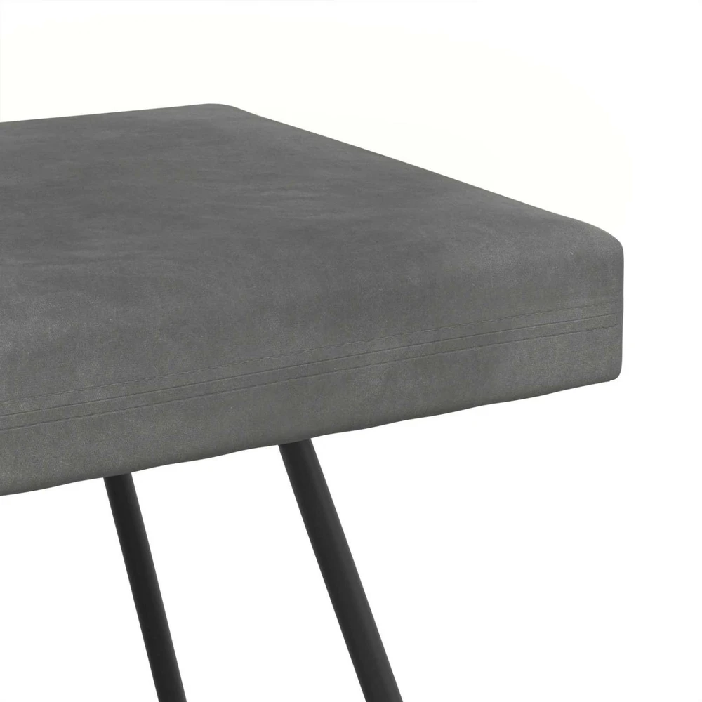 suoliukas Tamsiai pilka 110 x 40 x 45 cm Aksomas
