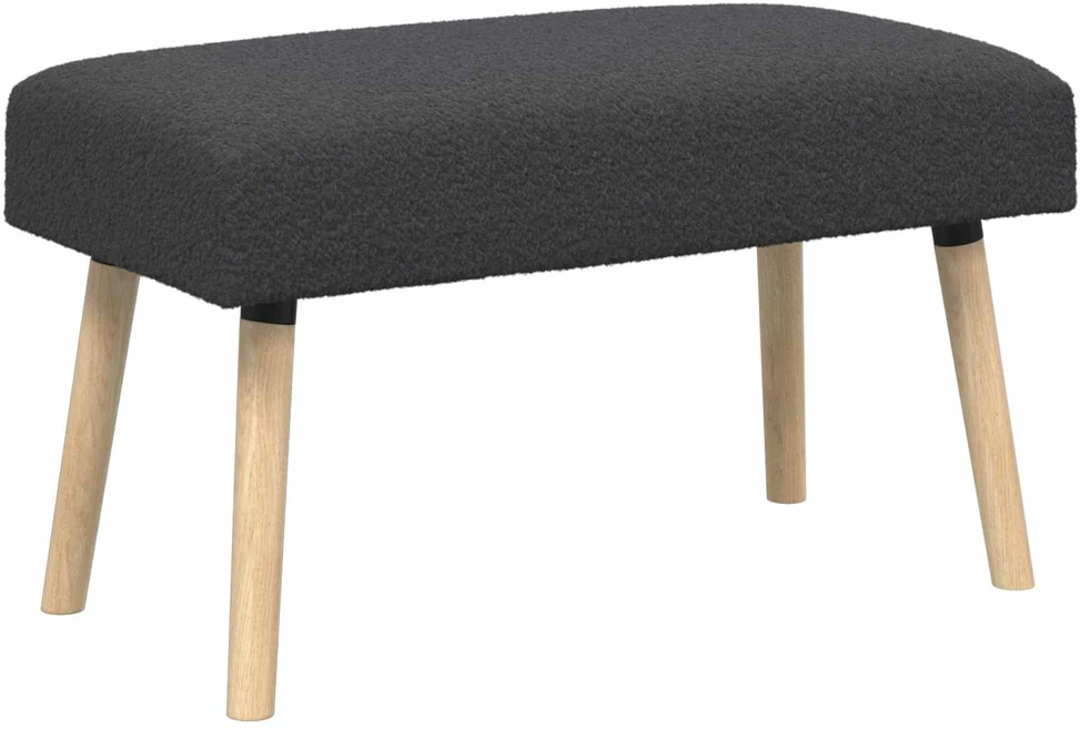 suoliukas Paprastas Tamsiai pilka 80 x 40 x 46 cm Bouclé