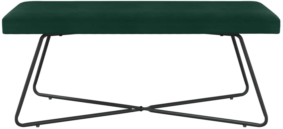 suoliukas Tamsiai žalia 110 x 40 x 45 cm Aksomas