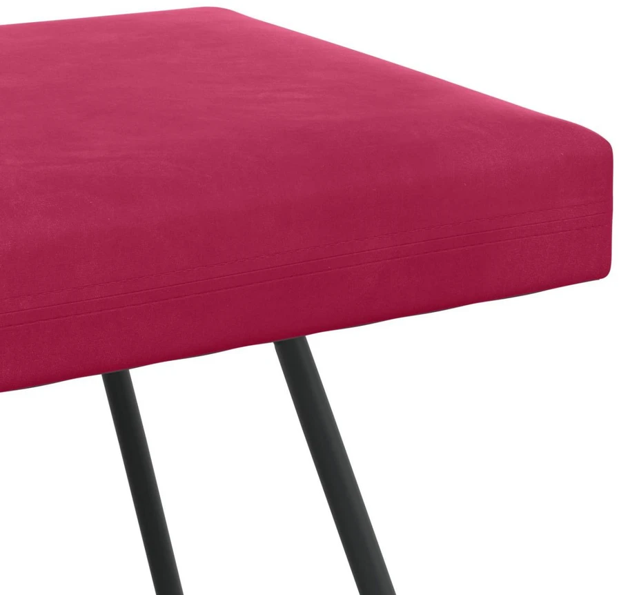suoliukas Vyno raudona 110 x 40 x 45 cm Aksomas