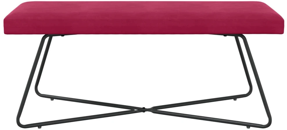 suoliukas Vyno raudona 110 x 40 x 45 cm Aksomas