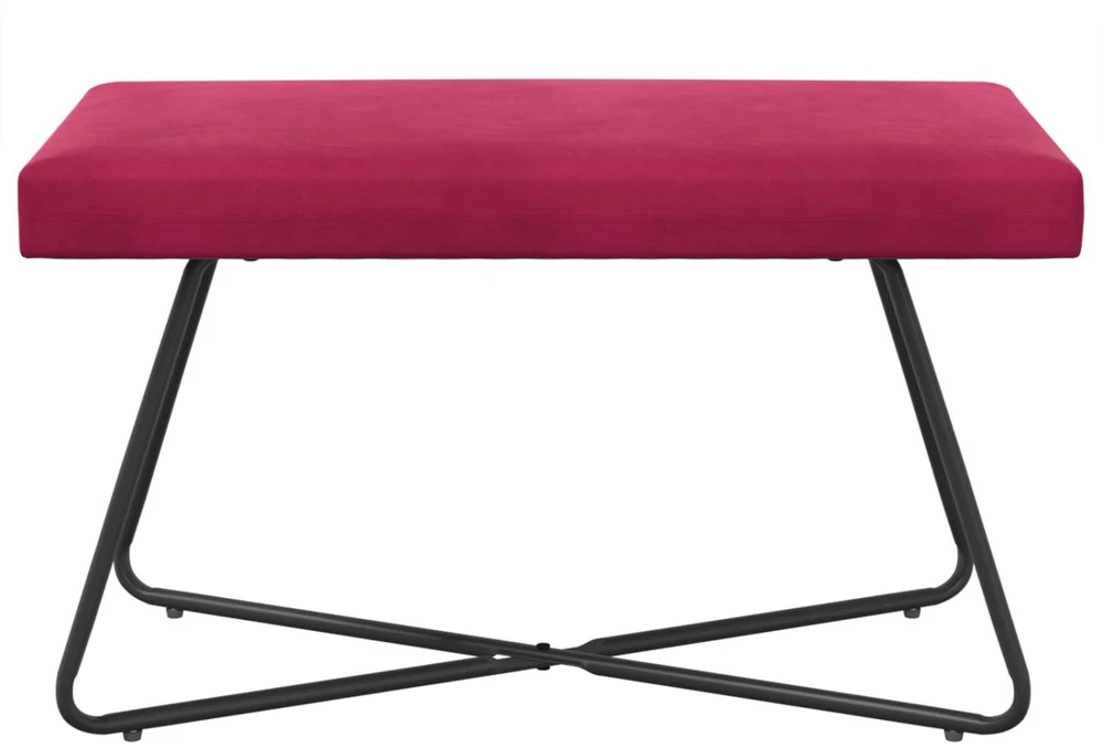 suoliukas Vyno raudona 80 x 40 x 45 cm Aksomas