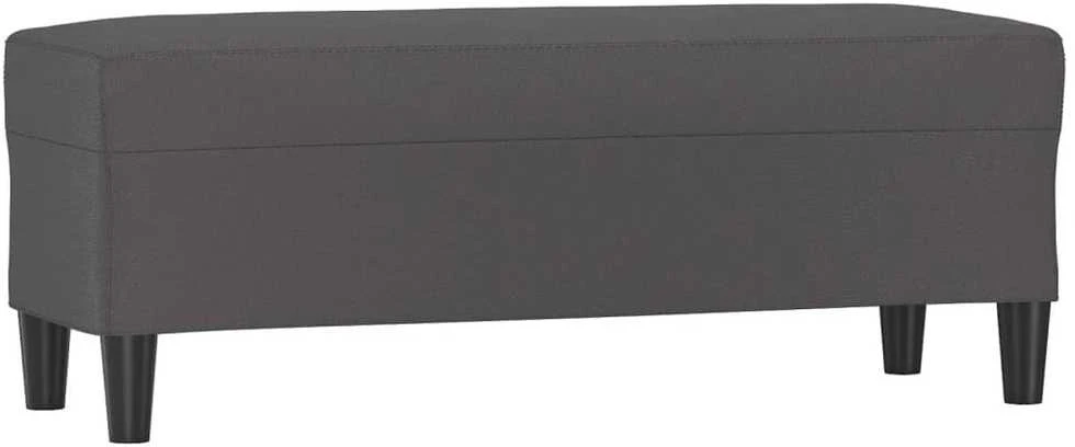 Suoliukas, pilkos spalvos, 100x35x41cm, dirbtinė oda