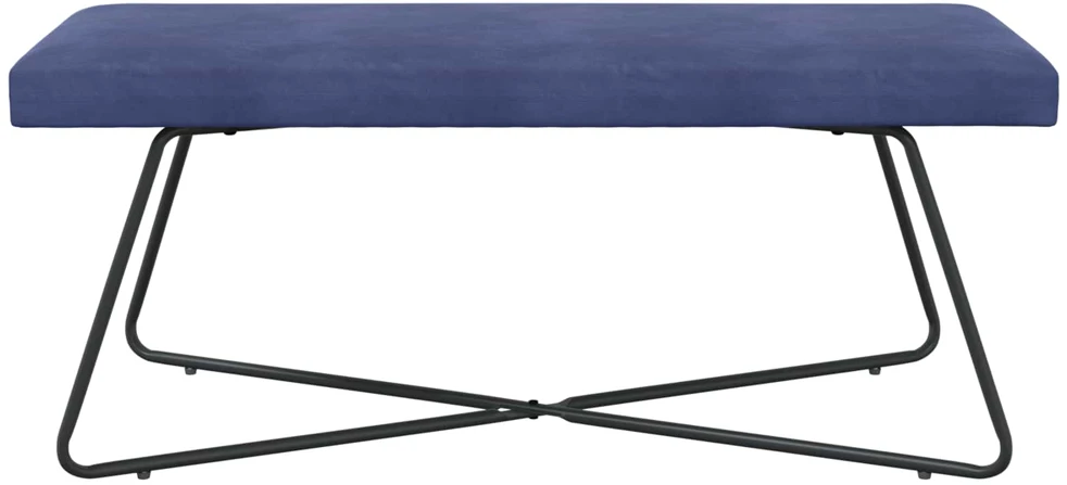 suoliukas Policijos mėlyna 110 x 40 x 45 cm Aksomas