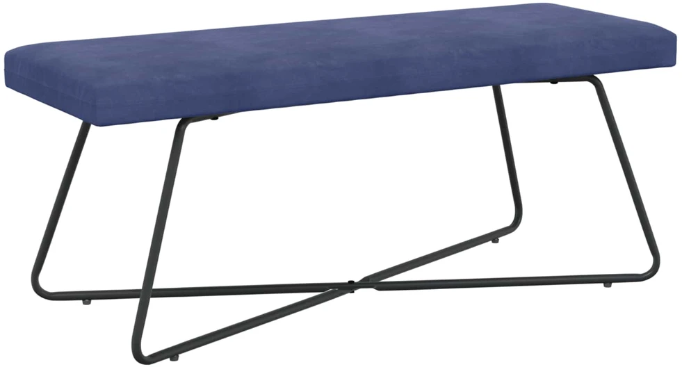 suoliukas Policijos mėlyna 110 x 40 x 45 cm Aksomas
