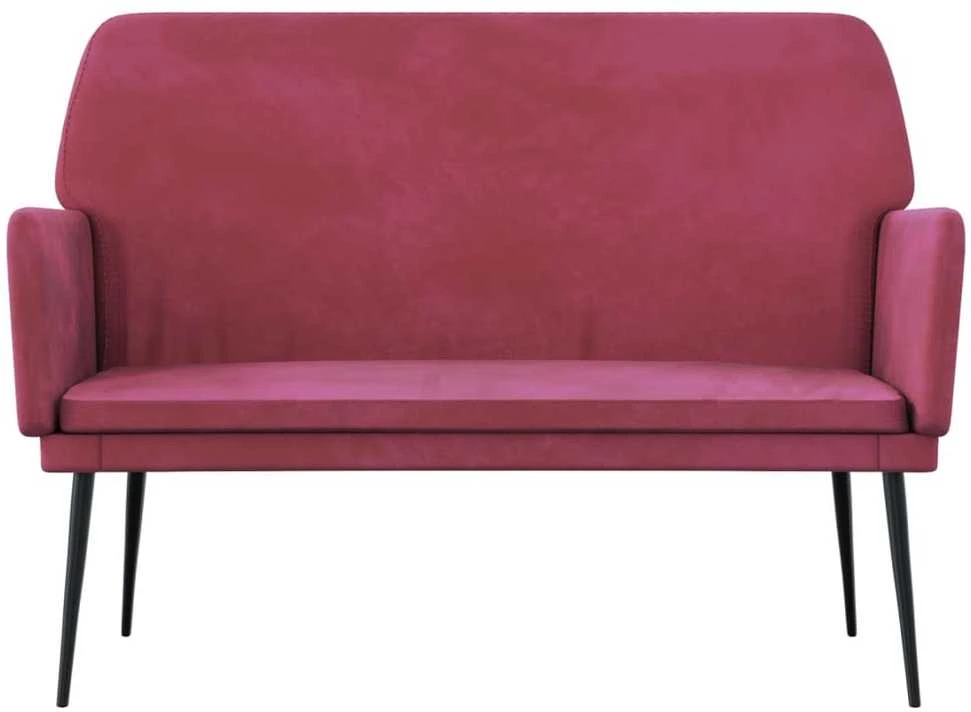 Suoliukas, raudonojo vyno spalvos, 108x79x79cm, aksomas