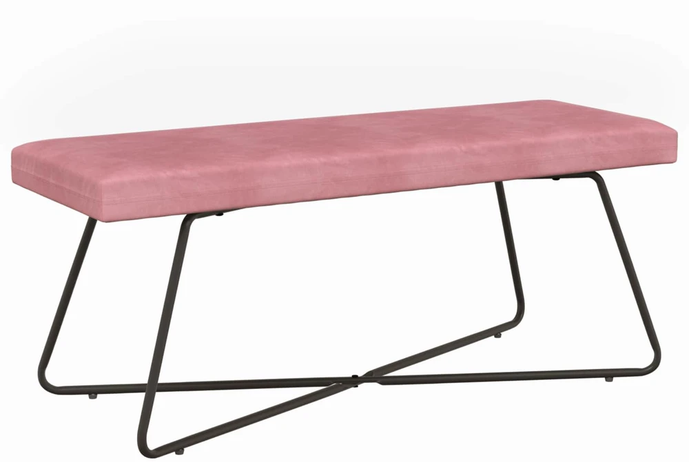 suoliukas Rožinė 110 x 40 x 45 cm Aksomas