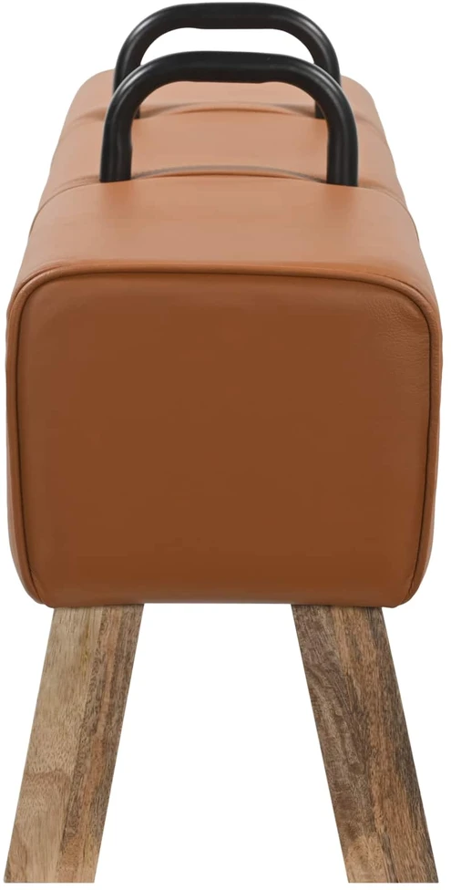 suoliukas Ruda 110 x 30 x 45 cm Tikra oda