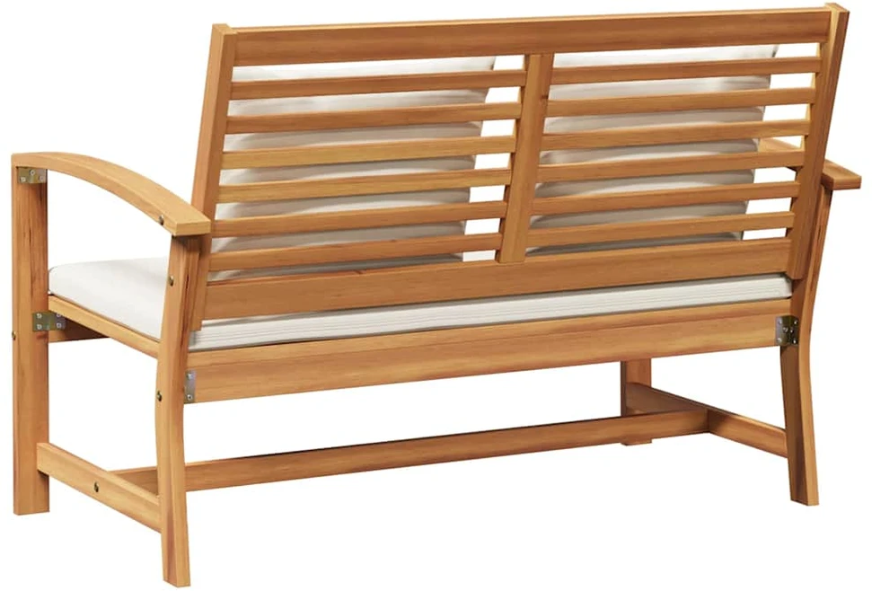 suoliukas Ruda ir grietinėlė 110 x 66 x 76 cm Kieto teka medžio