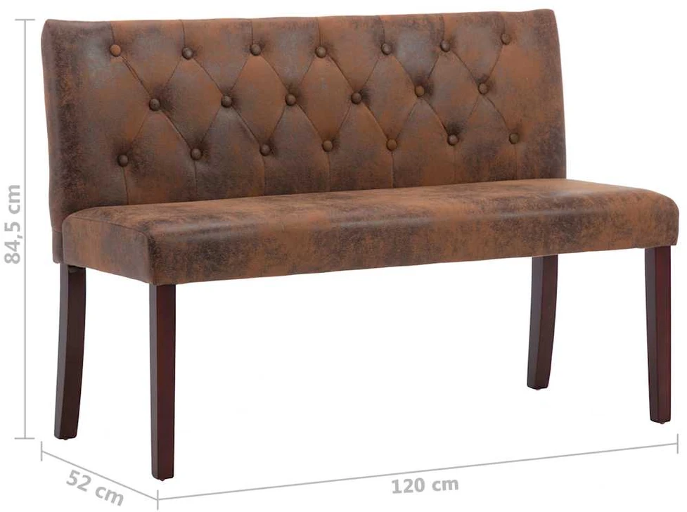 Suoliukas, rudos spalvos, 120cm, dirbtinė versta oda