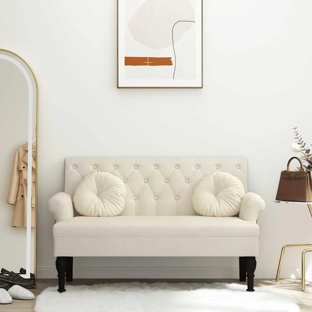 Suoliukas su atlošu, 120x62x75,5cm, linas