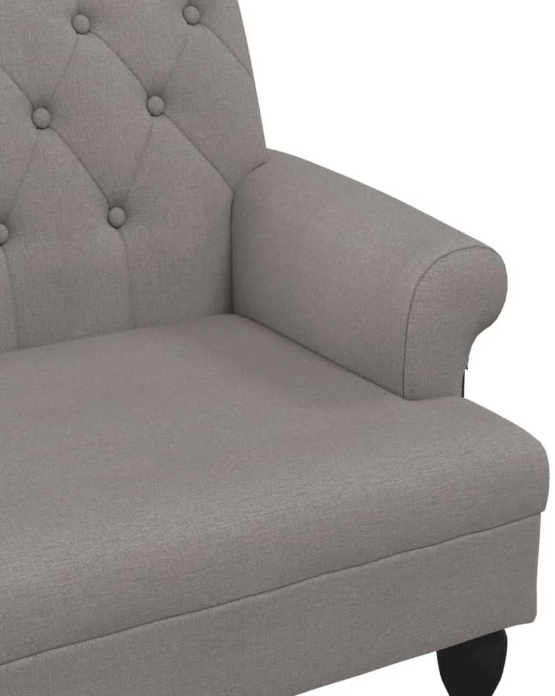 Suoliukas su atlošu, taupe spalvos, 120x62x75,5cm, audinys