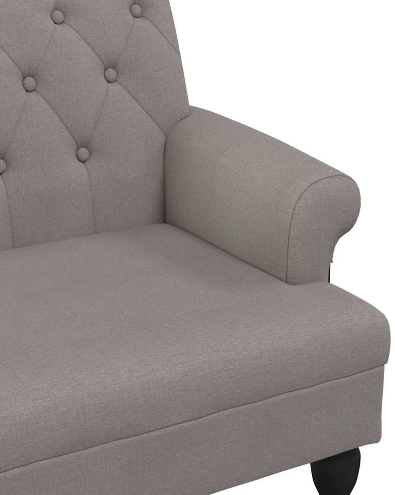 Suoliukas su atlošu, taupe spalvos, 120x62x75,5cm, audinys