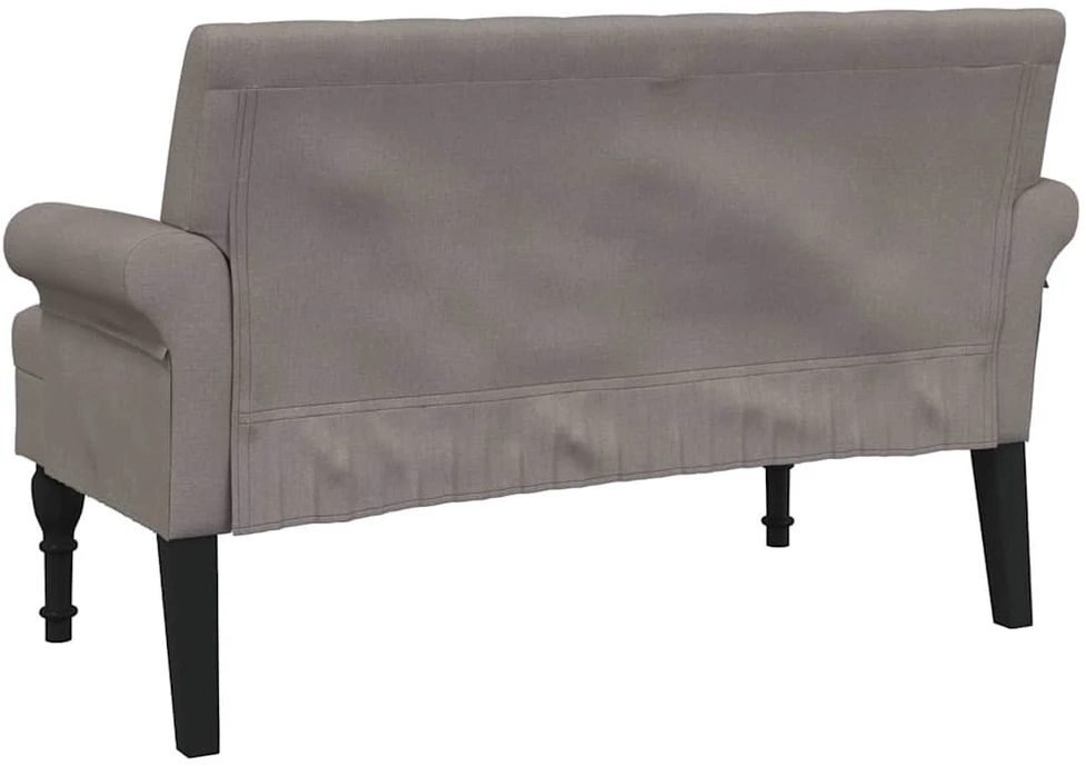 Suoliukas su atlošu, taupe spalvos, 120x62x75,5cm, audinys