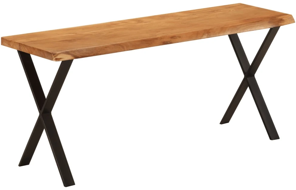 Suoliukas su gyvu kraštu, 105cm, akacijos medienos masyvas
