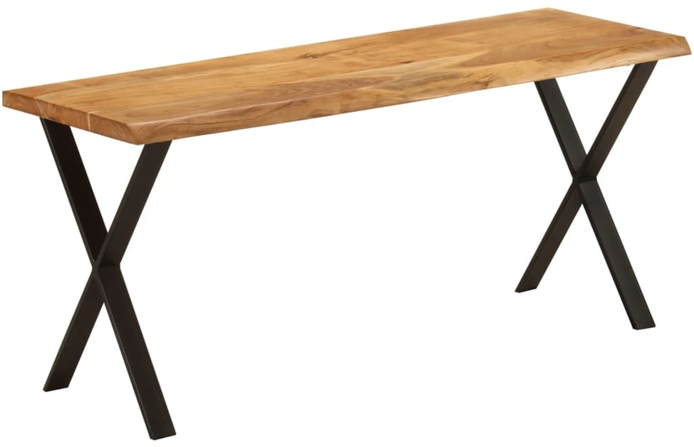 Suoliukas su gyvu kraštu, 105cm, akacijos medienos masyvas