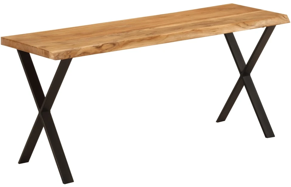 Suoliukas su gyvu kraštu, 105cm, akacijos medienos masyvas