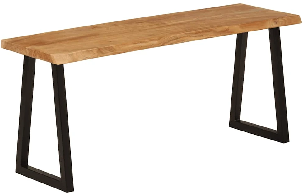 Suoliukas su gyvu kraštu, 105cm, akacijos medienos masyvas