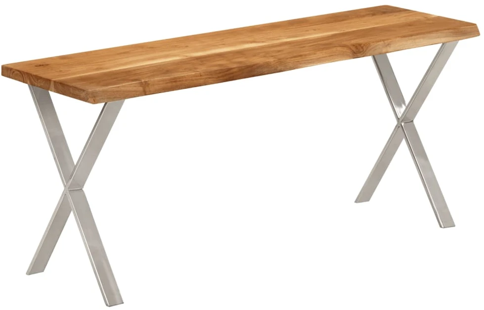 Suoliukas su gyvu kraštu, 105cm, akacijos medienos masyvas