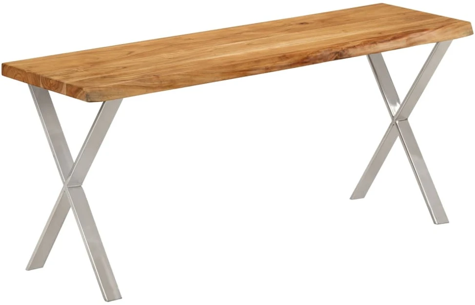 Suoliukas su gyvu kraštu, 105cm, akacijos medienos masyvas