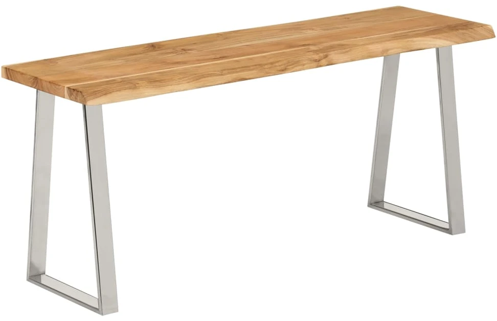Suoliukas su gyvu kraštu, 105cm, akacijos medienos masyvas