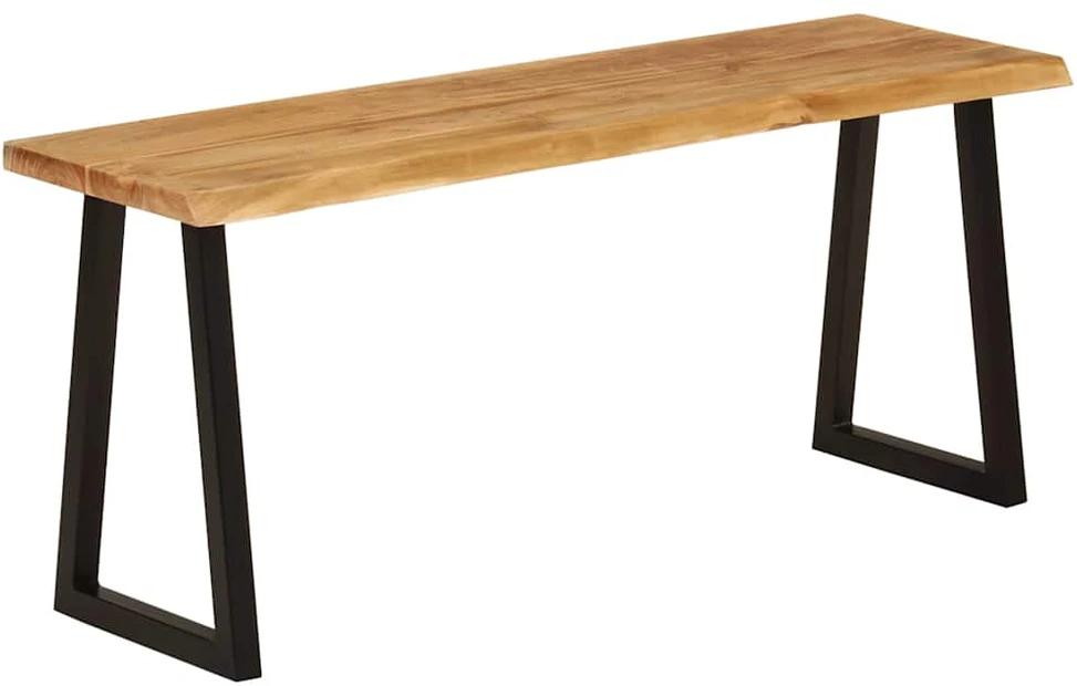 Suoliukas su gyvu kraštu, 105cm, akacijos medienos masyvas