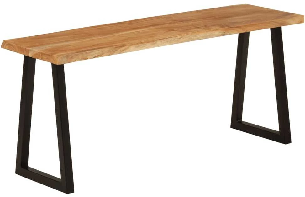 Suoliukas su gyvu kraštu, 105cm, akacijos medienos masyvas