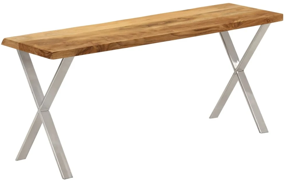 Suoliukas su gyvu kraštu, 105cm, akacijos medienos masyvas