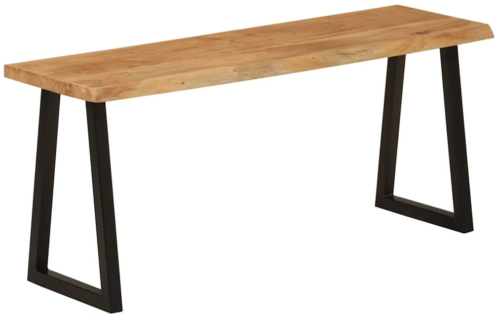 Suoliukas su gyvu kraštu, 105cm, akacijos medienos masyvas