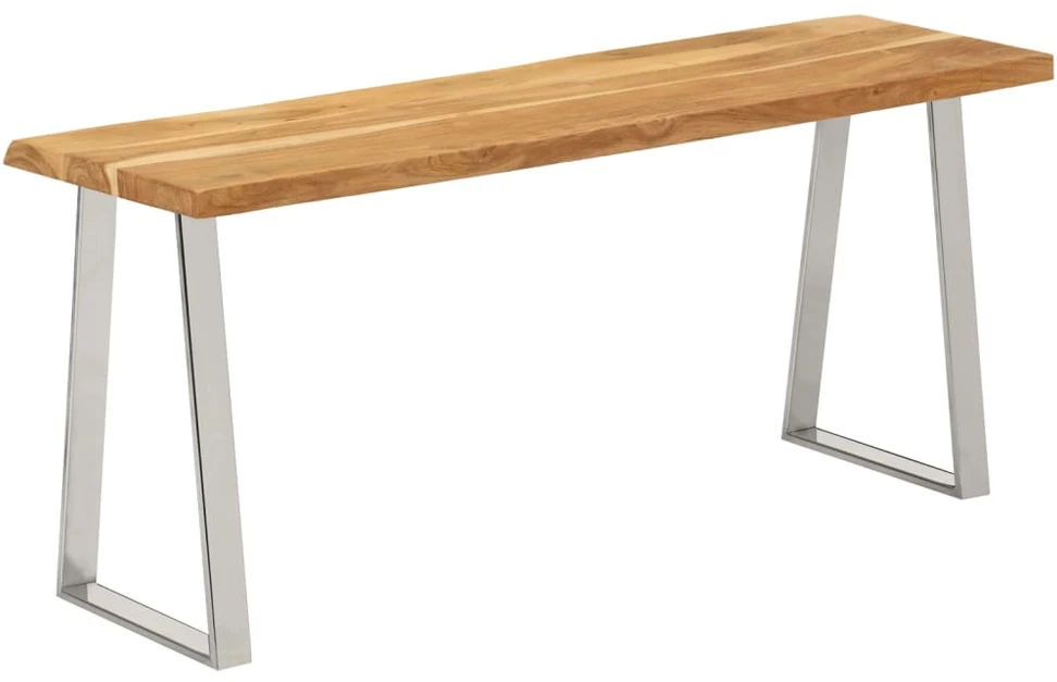 Suoliukas su gyvu kraštu, 105cm, akacijos medienos masyvas