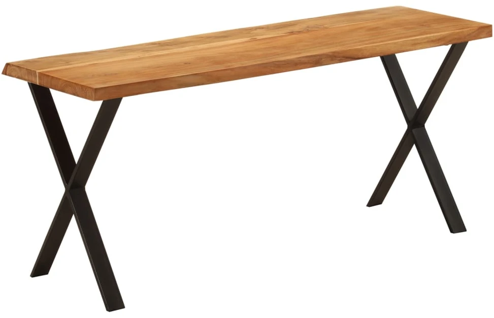 Suoliukas su gyvu kraštu, 105cm, akacijos medienos masyvas
