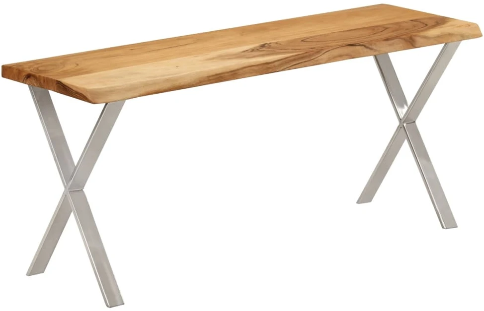 Suoliukas su gyvu kraštu, 105cm, akacijos medienos masyvas