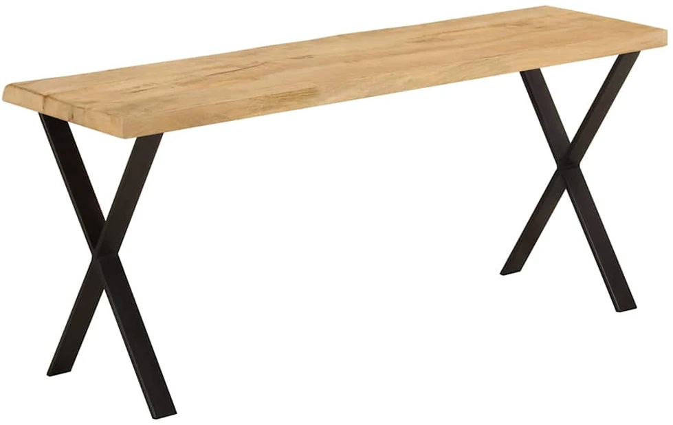 Suoliukas su gyvu kraštu, 105cm, mango medienos masyvas