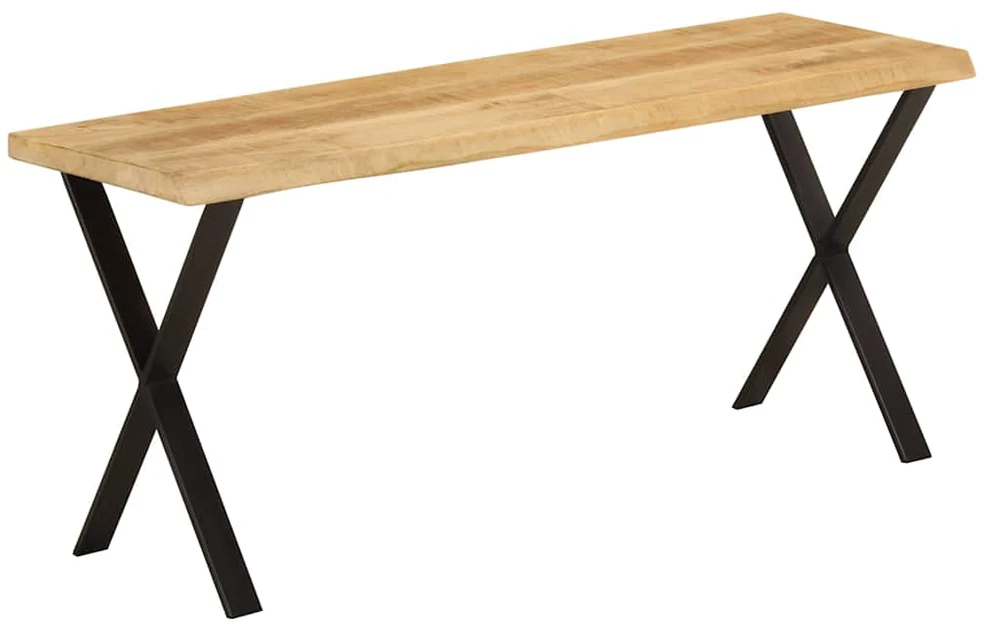 Suoliukas su gyvu kraštu, 105cm, mango medienos masyvas