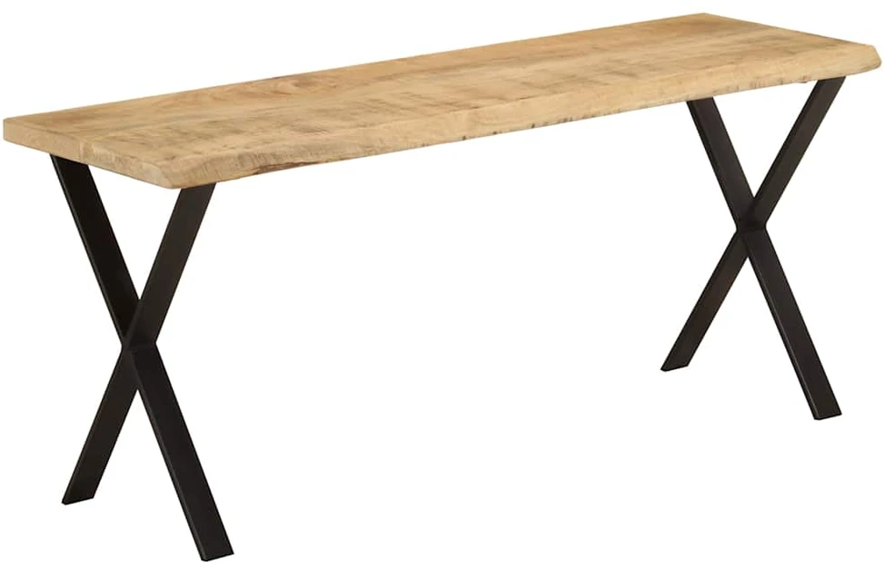 Suoliukas su gyvu kraštu, 105cm, mango medienos masyvas
